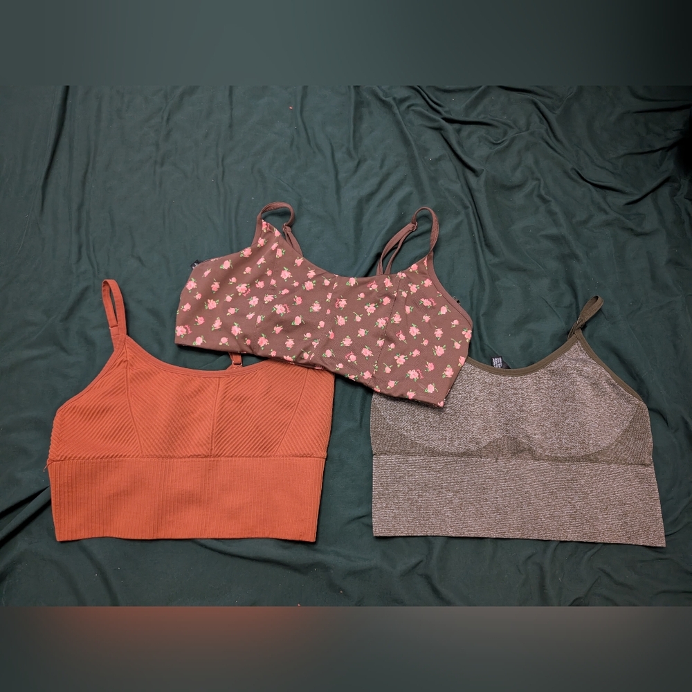 PINK Victoria's Secret Sports Bras - Orange, Brown, Gray